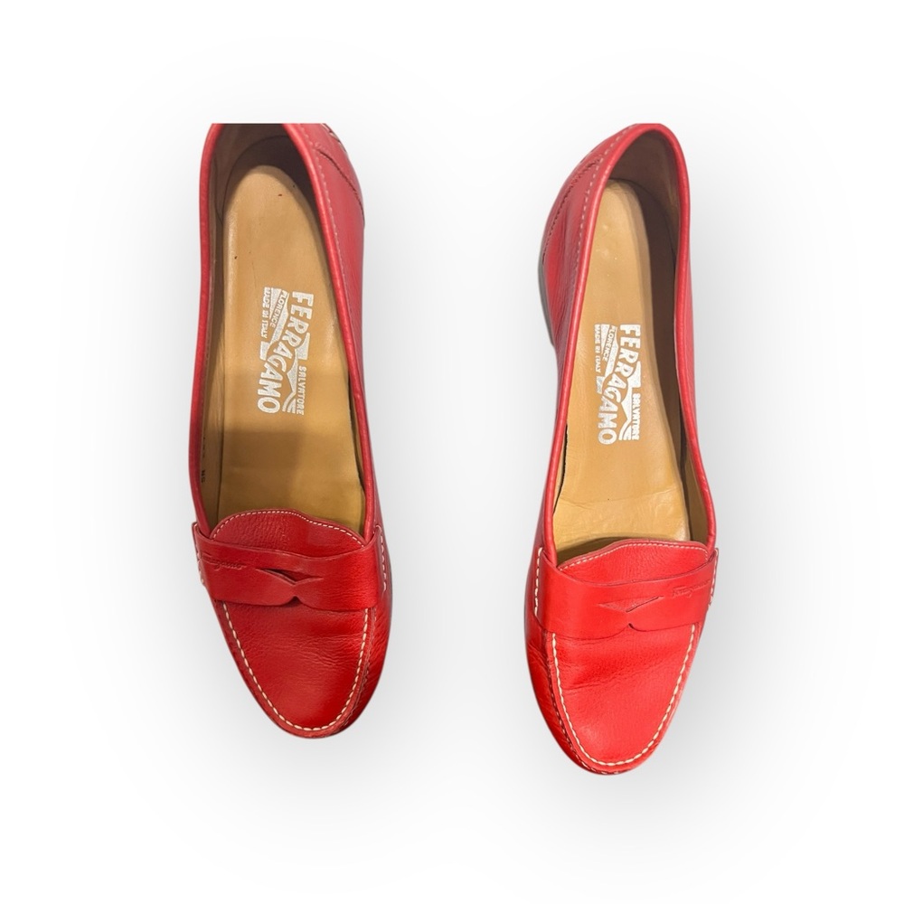 Salvatore Ferragamo Leather Loafers Women sz 8.5